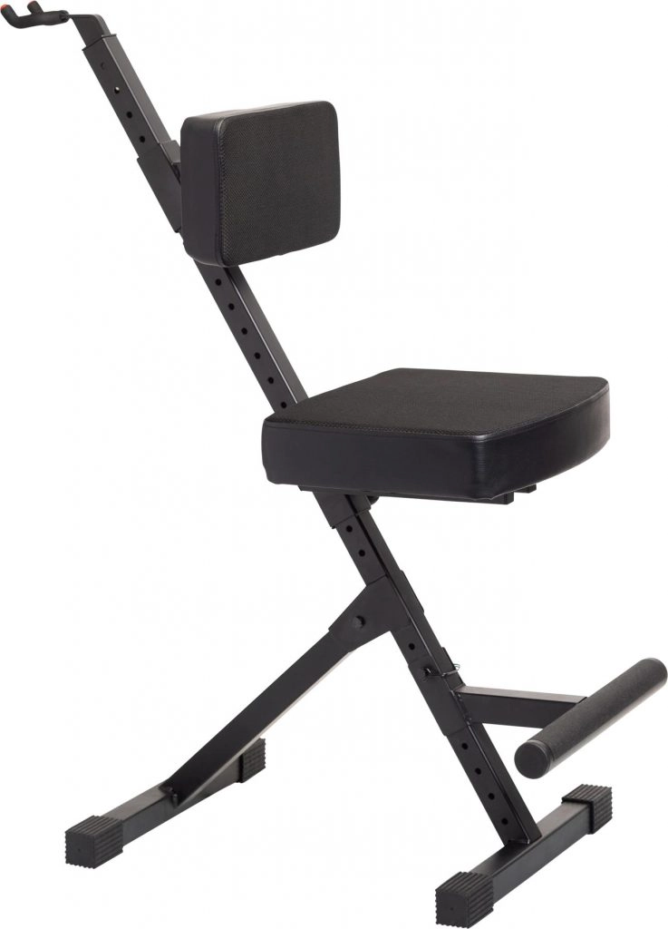 Gator Frameworks GFW-GTR-SEATDLX Deluxe guitar chair with integrated guitar stand