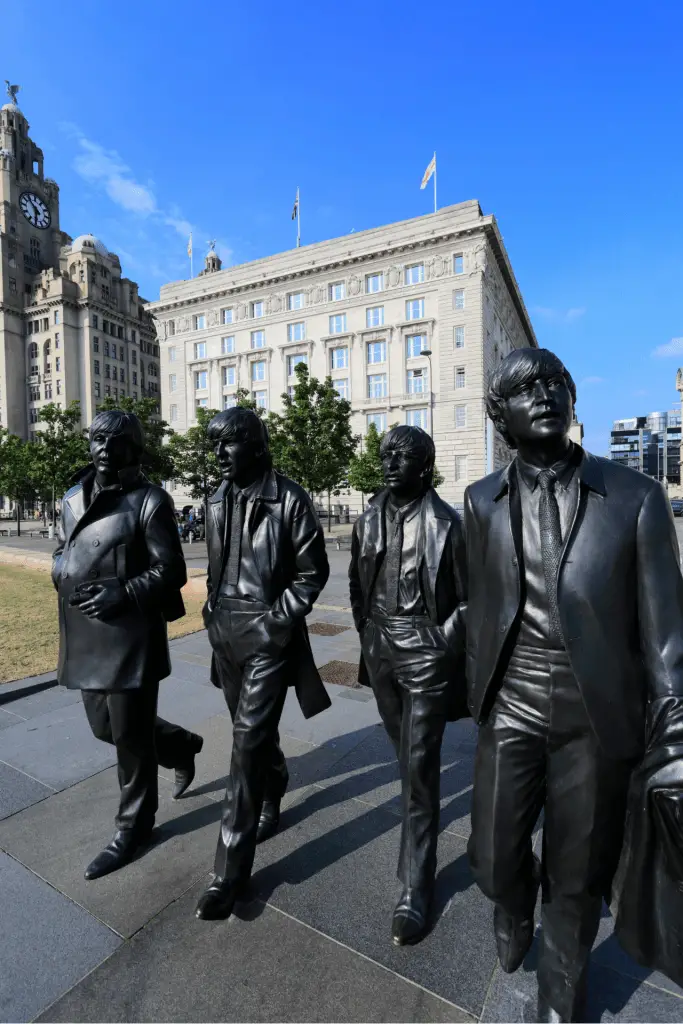 A statue of The Beatles