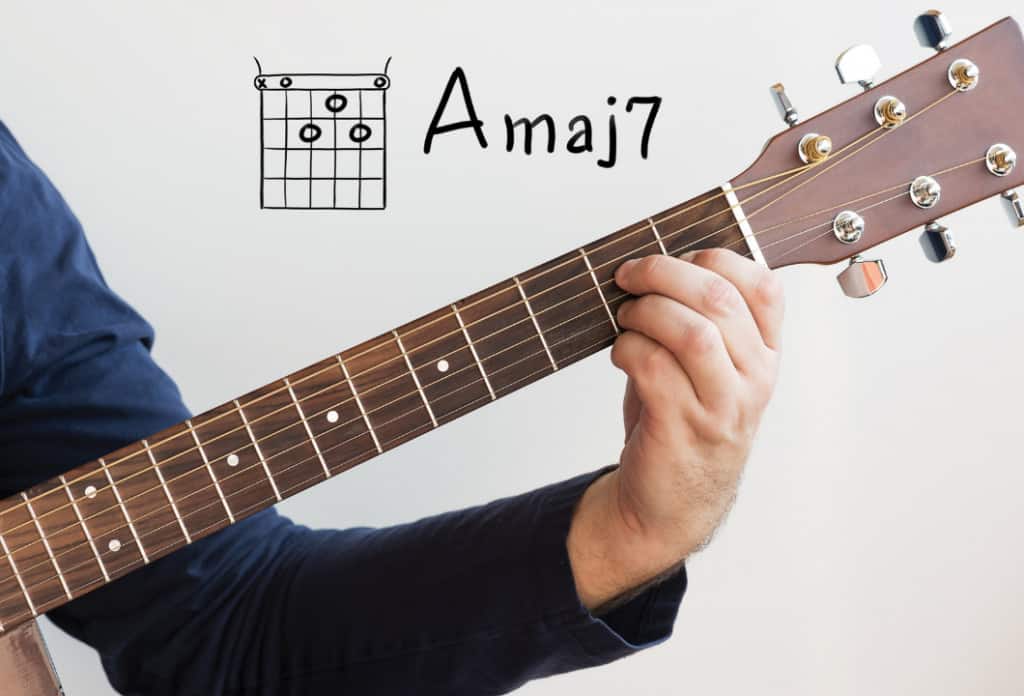 Shaping an Amaj7 chord