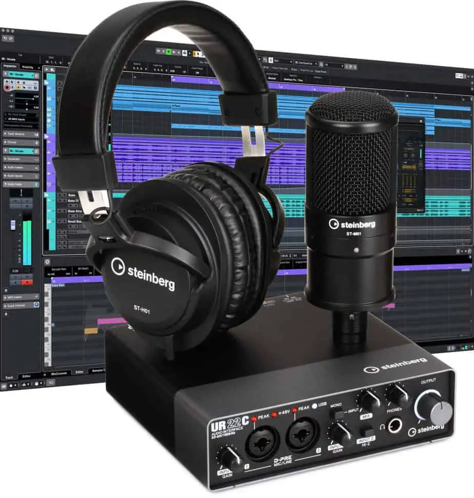 Steinberg UR22C home recording studio setup