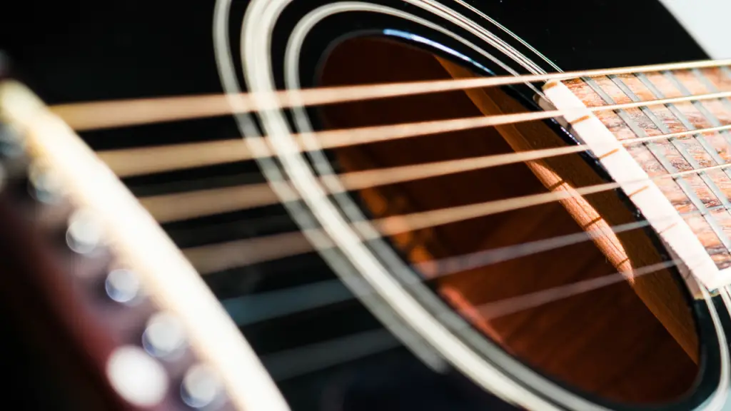 An acoustic guitar.