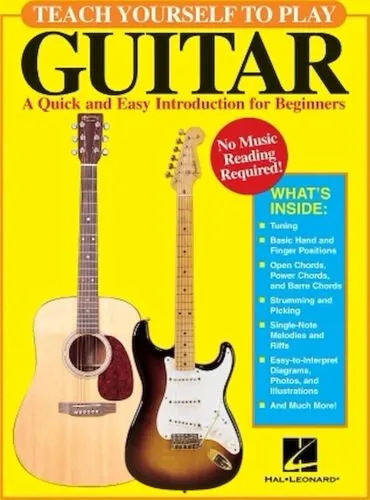 Cover of "Teach Yourself To Play Guitar" book.