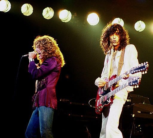 Robert Plant and Jimmy Page.