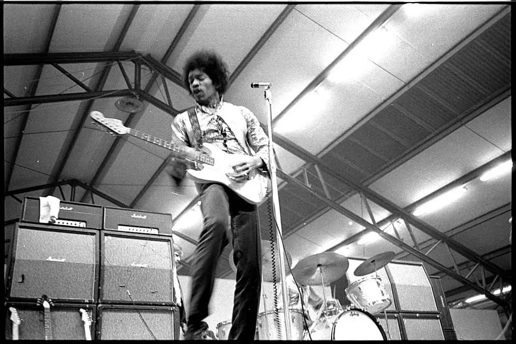 Jimi Hendrix playing live